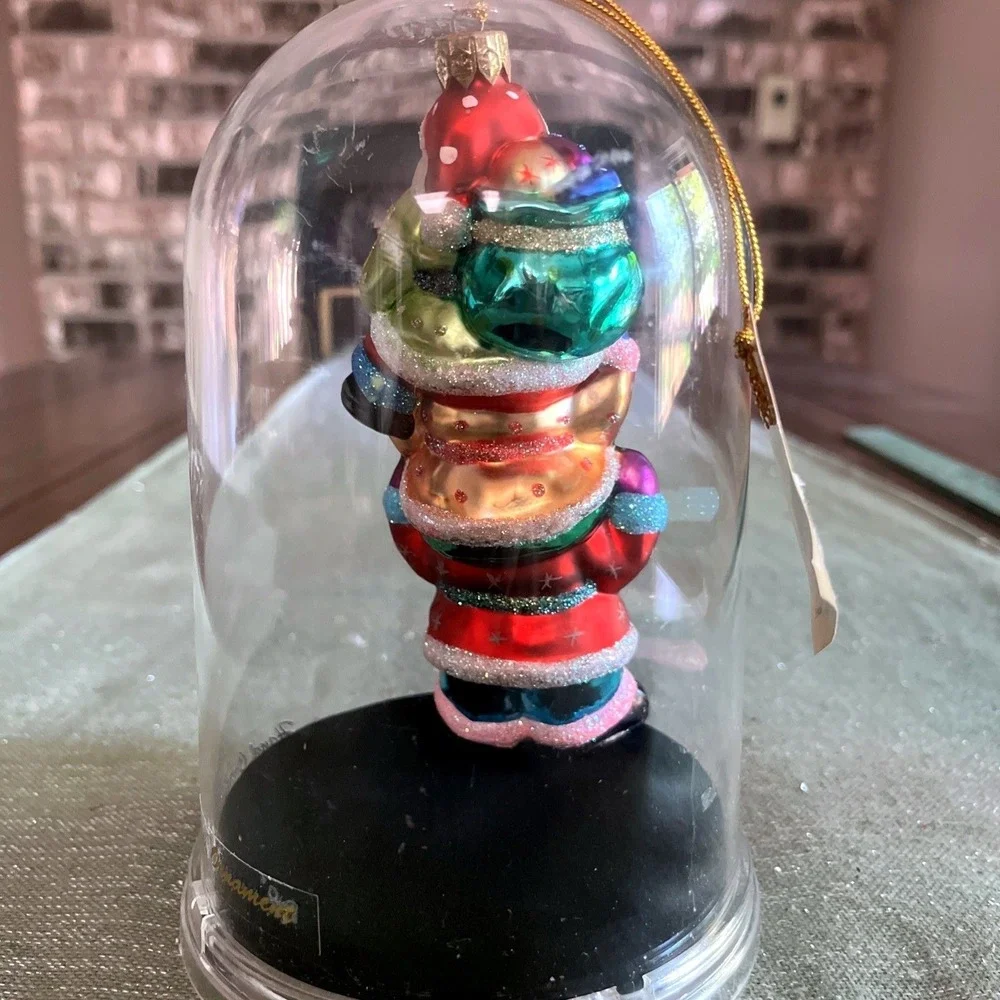 Unique Treasures Hand Blown Glass Christmas Ornament Santa Claus German Lacquer